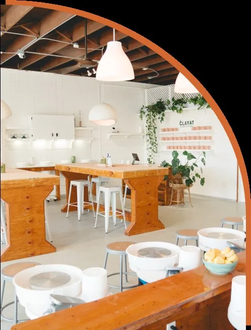 Clayat School of Pottery studio photo